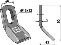 Y-Messer Passend für S.M.A. TX95-C