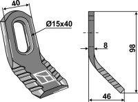 Y-Messer Passend für S.M.A. SM40RL