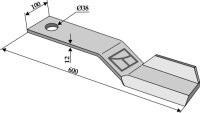 Mähermesser 600mm links Passend für Spearhead...