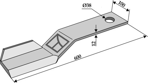 Mähermesser 600mm rechts Passend für Spearhead Mc Connel 7770702
