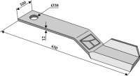 Mähermesser 650mm links Passend für Spearhead...