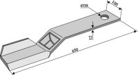Mähermesser 650mm rechts Passend für Spearhead...