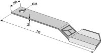 Mähermesser 765mm links Passend für Spearhead...
