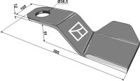 Mähermesser 395mm links Passend für Spearhead...