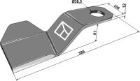 Mähermesser 395mm rechts Passend für Spearhead...