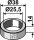 Buchse Ø38x14xØ255 Passend für Spearhead Mc Connel Quivogne 7770707 BAG02510
