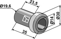 Buchse Passend für Spearhead Bomford 7190172 7190117...