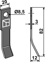 Y-Messer Passend für Husqvarna Stiga 535 41 50-63...