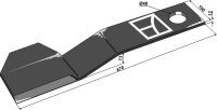 Mähermesser 670mm links Passend für Suire...