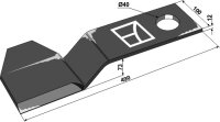 Mähermesser 490mm links Passend für Suire...