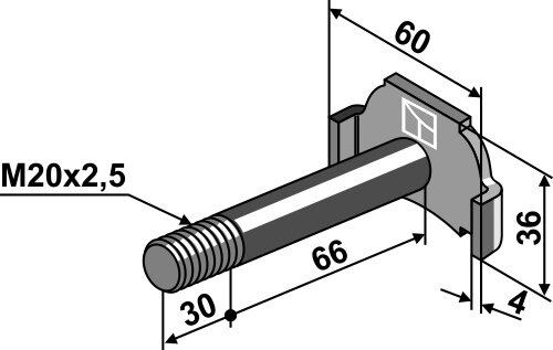 Bolzen Passend für Tehnos T00161 70332
