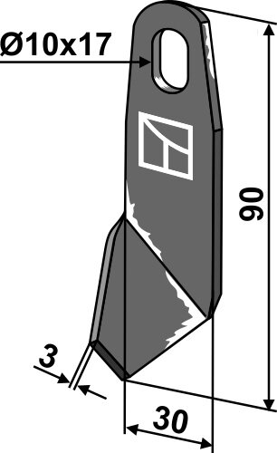 Flügelmesser rechts