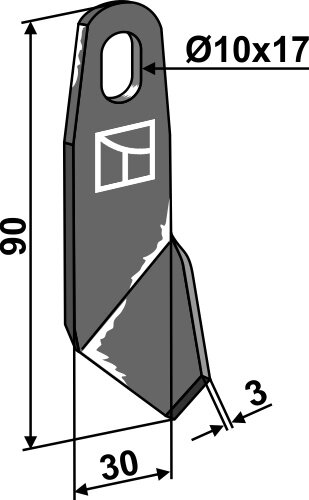 Flügelmesser links