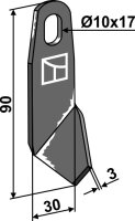 Flügelmesser links