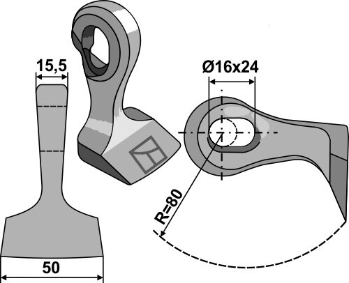 Hammerschlegel Schnell-Wechsel-System Passend für S.M.A. Noremat Rousseau MRT50
