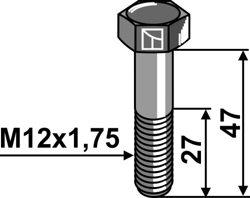 Schraube M12x175 10.9 Passend für Carroy et Giraudon