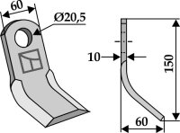 Y-Messer Passend für Maschio Gaspardo Zappator MTB...