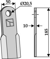 Gerades Messer Passend für Zappator