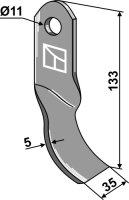 Gedrehtes-Messer Passend für Kverneland Maletti...