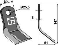 Y-Messer Passend für Agrimaster Orsi 23043
