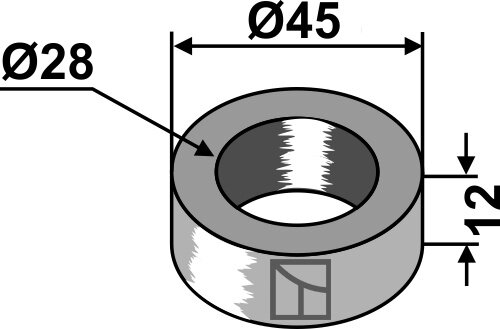 Scheibe Ø45x12xØ28 Passend für Vogel u. Noot 102130000