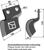Messer für Grabenfräse links Passend für...
