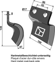 Messer für Grabenfräse rechts Passend für...