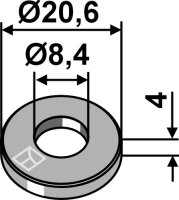 Unterlegscheibe Ø206x4xØ84 DIN7349 Passend...