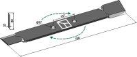 Mähermesser 730mm rechts Passend für Röll