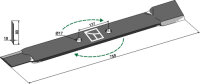 Mähermesser 750mm rechts Passend für Röll