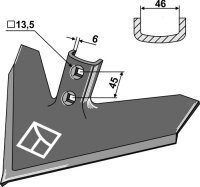 Gänsefußschar 330 x 6 Passend für Jean de...