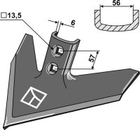 Gänsefußschar 250 x 6 Passend für Concord...