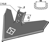 Gänsefußschar 420 x 6 Passend für Concord...