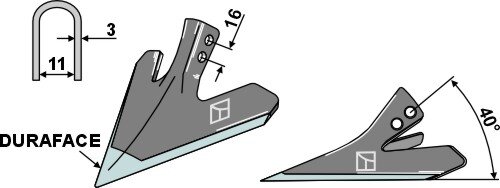 Hackschar 140mm DURAFACE