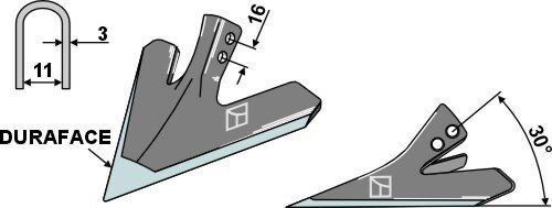 Hackschar 180mm DURAFACE