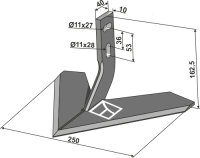 Flügelschar 250mm Passend für Carré...