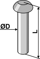 Rundkopfniete Ø6x25