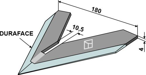 Hackschar 180mm DURAFACE Passend für Steketee 405718