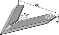 Hackschar 200mm Passend für Steketee 405720