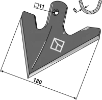 Hackschar Passend für Lemken Einböck 15-060...