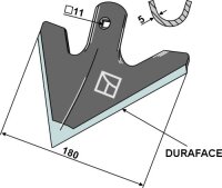 Hackschar 180mm Passend für Lemken Einböck...