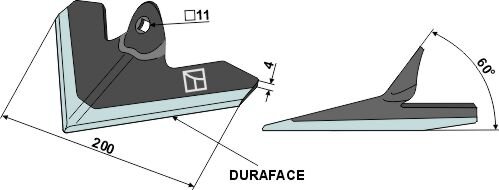 Hackschar 200mm DURAFACE Passend für Einböck 15.269.01