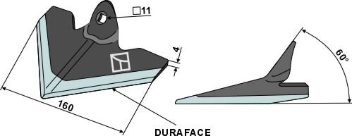 Hackschar 160mm DURAFACE Passend für Einböck 15.267.01