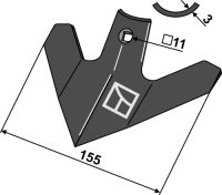 Hackschar Passend für Steketee GV155