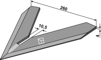 Hackschar 260mm Passend für Steketee 405726