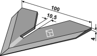Hackschar 100mm Passend für Steketee 405710