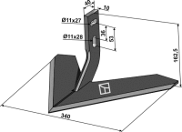 Flügelschar 340mm Passend für Carré Monosem