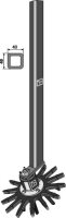Fingerhackelement Ø250mm mit Stiel