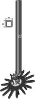 Fingerhackelement Ø310mm mit Stiel
