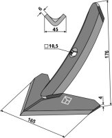 Gänsefußschar 165mm Passend für Treffler...